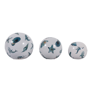 Sfere Decorative in Ceramica Stoneware Stile Nautico per Arredamento Casa, Bagno, Ufficio, Soggiorno e Esposizione su Scaffale - Product Image 6