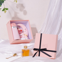 Boîte cadeau rose exquise, festive, romantique, parfaite avec ruban pour cosmétiques, parfums, bijoux