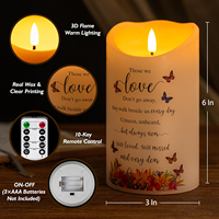 Bougie LED en cire de paraffine avec télécommande pour cadeaux de Noël et de condoléances - Décoration intérieure écologique