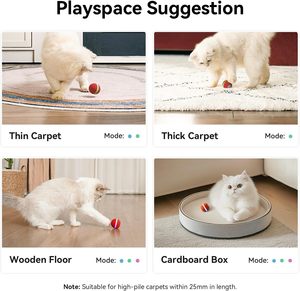 Für Cheerble Interactive Cat <span class=keywords><strong>Ball</strong></span> Spielzeug Wicked <span class=keywords><strong>Ball</strong></span> M3 Smart Anti-Depression Silikon Haustier Spielzeug Buntes Licht Spaß Geschenk für Hunde - Product Image 5