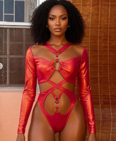 Monokini à manches longues découpé avec anneau métallique personnalisé, style caribéen pour le Carnaval, costume de lundi, fournisseur de marque privée