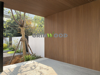 Panneau de revêtement mural extérieur WPC imperméable décoratif, bardage en bois coextrudé, matériau de construction pour la maison