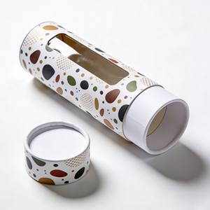Biodegradable Luxury Cylindrical Printed logo Cardboard Tubes Sunglasses Cylinder Shape Paper Tube <b>clear</b> window - Product Image 6