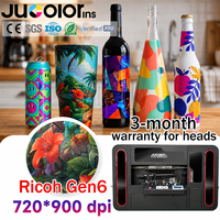 Jucolor Industrial 360 °   Impresora UV Cilíndrica Ricoh Gen6 de Alta Velocidad para Latas de Aluminio, Botellas, Urnas de Cremación