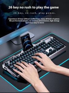 Colorido recargable E-Sports diseño teclado inalámbrico ratón conjunto sensación mecánica tipo C interfaz Compatible PC portátil juegos - Product Image 3