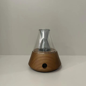 Elegante elektrische Cool Mist <span class=keywords><strong>Aroma</strong></span> Diffusor Glas Holz Tischplatte Naturholz maserung Finish Wasserlos Langlebig 1 Jahr Garantie - Product Image 6