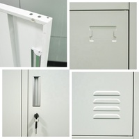 Casier de rangement pour vêtements WOMA à 3 portes en acier avec serrure électronique, style moderne, écologique, pour dortoir, salle de sport, école, usine
