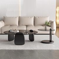 Table basse de salon italienne de luxe léger, moderne et durable, écologique, table à thé créative en bois combinable