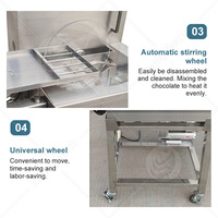 Petite Machine à Tempérer le Chocolat de Table 30kg avec Table Vibrante 5kg pour Enrobage