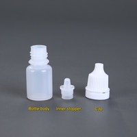 Flacon compte-gouttes pour les yeux en plastique blanc translucide, stérilisé, vide, 3 ml, 5 ml, 10 ml, 30 ml, flacons compte-gouttes souples en PE