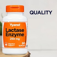 Gélules d'enzyme lactase à marque privée pour une digestion saine du lait et du sucre, avec support digestif de haute qualité, par un fabricant d'aliments santé OEM ODM