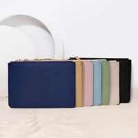 Sac de poignet de banquet de luxe personnalisé pour femmes pochette de mode en cuir PU souple avec fermeture à glissière modèles imprimables durables en gros