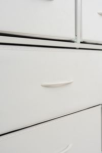 Modern Freestanding Panel Pine Bedroom Dresser <b>Cabinet</b> With Stainless Steel MDF Fabric Support - Product Image 2