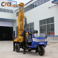 Nouvelle plateforme de forage mobile hydraulique portable pour puits d'eau, avec pompe et moteur, profondeur de forage rapide de 200 m