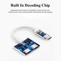 Adaptateur audio USB-C 2-en-1 vers 3,5 mm avec DAC et charge rapide 60W pour téléphones mobiles des séries S20, S10, Note10