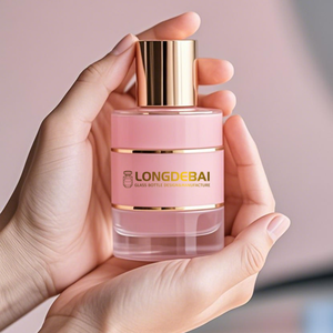 Botella de spray de perfume con forma de cilindro de crimpado negro personalizado 30ml 50ml botella de perfume de vidrio vacía de lujo con tapa dorada - Product Image 6