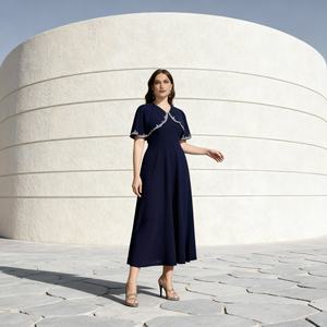 Luxury Custom Wholesale New Style High Quality Polyester Elegant <b>Dress</b> Abaya <b>for</b> <b>Muslim</b> <b>Women</b> - Product Image 3