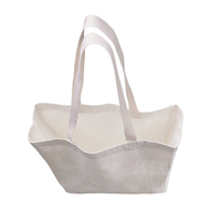Sac fourre-tout blanc réutilisable Sunyee en gros, personnalisable par sublimation, sac de courses vierge
