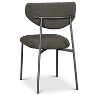 Chaise de salle à manger rembourrée de style nordique moderne avec pieds en métal-Vente en gros de meubles pour restaurants et cafés commerciaux