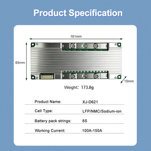 Système de gestion de batterie (BMS) XJ-D621 8S 24V 25.6V 100A 120A 150A pour LifePO4 LFP Li-ion NMC Sodium-ion Na-ion avec équilibrage NTC - Product Image 6