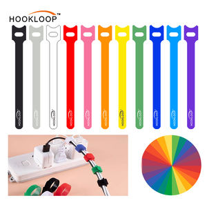 맞춤형 로고 재사용 가능한 케이블 타이 후크 앤 루프 8 10 12인치 전선 및 케이블 정리용 고정 스트랩 - Product Image 3