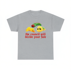 Camiseta con diseño de meme divertido y sarcástico: El Consejo decidirá tu destino, regalo con diseño irónico. - Product Image 1