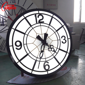 <span class=keywords><strong>Horloge</strong></span> <span class=keywords><strong>murale</strong></span> extérieure géante électrique architecturale moderne, personnalisable, étanche, en métal, avec éclairage nocturne GPS - Product Image 6