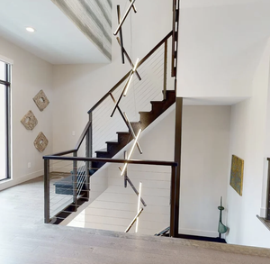 Lampada a Sospensione Geometrica Lineare in Legno Moderna, Lampadario LED Minimalista Scultoreo Personalizzabile per Soggiorno - Product Image 5
