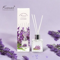Diffuseur de Parfum Exquis à Bâtonnets de 50 ml en Verre avec Bâtonnets, Huile de Diffuseur et Pot-pourri, pour Maison, Bureau, Salle de Bain, Toilettes et Chambre