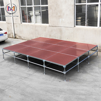 Scène modulaire en treillis d'acier pour événements, hauteur réglable, plateforme modulaire, scène de concert en plein air, plancher imperméable antidérapant