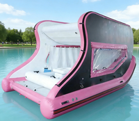 Bateau-maison gonflable personnalisable avec moteur électrique, installations de divertissement aquatique, yacht gonflable de loisirs, flotteurs de lac