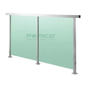 Balancier de protection en verre et acier inoxydable, plusieurs motifs disponibles, Balustrade, décoration d'intérieur