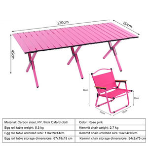 Chaise pliante de camping en métal coloré pour l'extérieur, rose, bleue, verte, chaise Kermit, ensembles table et chaises de pique-nique - Product Image 3
