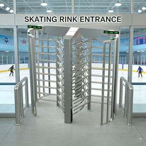 ประตูหมุนแบบสองเลนความปลอดภัยสูง ควบคุมการเข้าออกด้วย RFID พร้อมระบบป้องกันการเข้าตามหลัง สำหรับทางเข้าสถานีรถไฟใต้ดิน - Product Image 4