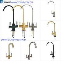 Filtre de cuisine ZY-K135L robinet d'osmose inverse purificateur d'eau en acier inoxydable brossé mitigeur robinet monté sur le pont robinet RO