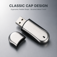 Clé USB 2.0 personnalisée en forme d'arachide, en aluminium, 8 Go-64 Go, nouvelle pour les cadeaux promotionnels d'entreprise