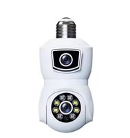 Caméra Ampoule Intelligente Double Capteur CMOS 2MP E27 WiFi Sans Fil Sécurité Grand Angle 180° Vision Nocturne Couleur Surveillance Domestique Cloud