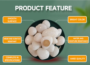 Hiện Đại Tự Nhiên Trắng Sỏi Đá Cho Ngoài Trời Vườn Công Viên Trang Trí Thân Thiện Với Môi Đánh Bóng Cỏi Sỏi Cho Sông Cảnh Quan - Product Image 4