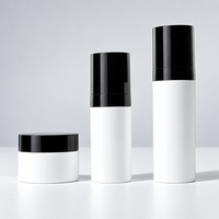Flacons pompe airless en PP de 5 ml, 10 ml, 15 ml avec pots cosmétiques de 5 g, 10 g pour échantillons de soins de la peau et emballages de voyage