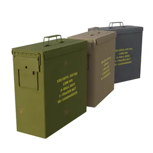 Groothandel Custom 8 30 50 Cal Groene M2a1 Munitie Kan Metalen Powdercoat Box Zwart