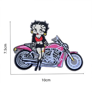 Patch en tissu polyester brodé Gillian <span class=keywords><strong>Miss</strong></span> <span class=keywords><strong>Betty</strong></span>, motif dessin animé, avec support adhésif, design mignon pour vêtements et chapeaux - Product Image 2