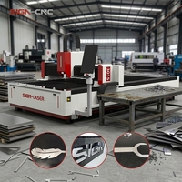 Machine de découpe laser à fibre SIGN-3015 3000*1500mm 3000W pour la découpe de tôles en acier au carbone, acier inoxydable, aluminium et autres matériaux métalliques