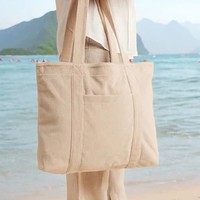 Sac fourre-tout de plage en tissu éponge personnalisé Royal Fair Meilleur sac fourre-tout de plage imperméable et durable avec fermeture à glissière Meilleur fourre-tout de plage