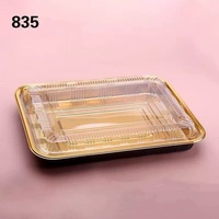 835 PET Wegwerp Plastic Bakjes met Transparante Deksels voor Sushi, Lamsvleesrolletjes, Snacks, Fruitopslag - Bezorg- en Afhaalcontainers