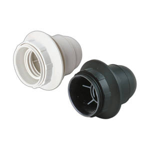 Portalampada E-27 nero, attacco a vite, compatibile con lampadine standard, ideale per l'illuminazione interna ed esterna. - Product Image 1