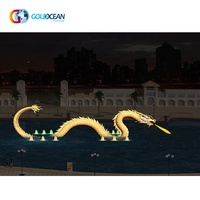 Conception Gratuite : Fontaine à Jet de Flamme Sculpture Dragon pour le Projet Global Village de Dubaï
