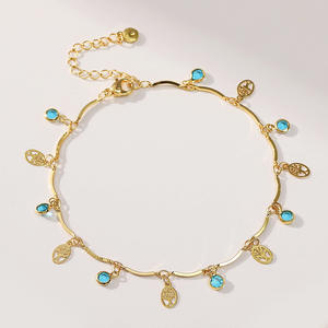 Mode coréenne en alliage <span class=keywords><strong>de</strong></span> laiton, <span class=keywords><strong>arbre</strong></span> <span class=keywords><strong>de</strong></span> <span class=keywords><strong>vie</strong></span>, zircon, perles pendantes, <span class=keywords><strong>bracelet</strong></span> <span class=keywords><strong>de</strong></span> <span class=keywords><strong>cheville</strong></span>, glands, pied, <span class=keywords><strong>cheville</strong></span>, <span class=keywords><strong>bracelet</strong></span>, bijoux - Product Image 3