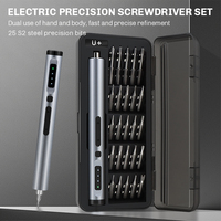 Ensemble de tournevis électriques rechargeables Glede Industrial 26 en 1, acier S2, boîtier en plastique, batterie 3,7 V 500 mAh, outils de réparation