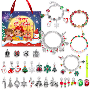 Calendrier de l'Avent de Noël en gros avec 24 boîtes mystères de bracelets et pendentifs DIY - Product Image 5
