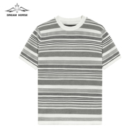 AiNear Vente en gros de logo personnalisé Design Oem & Odm T-shirt d'été serré à manches courtes et col rond pour hommes en coton tricoté